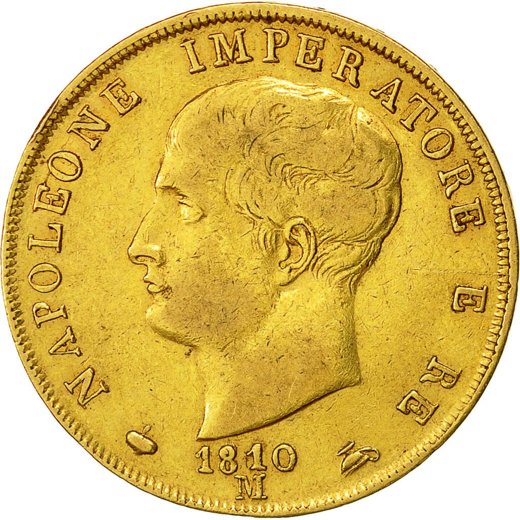 Coin, ITALIAN STATES, KINGDOM OF NAPOLEON, Napoleon I, 40 Lire, 1810, Milan
