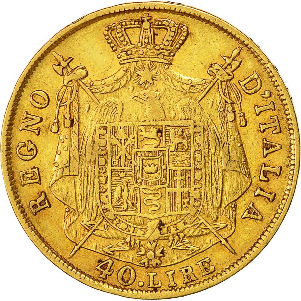 Coin, ITALIAN STATES, KINGDOM OF NAPOLEON, Napoleon I, 40 Lire, 1810, Milan