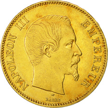 Coin, France, Napoleon III, 100 Francs, 1855, Paris, EF(40-45), Gold, KM:786.1