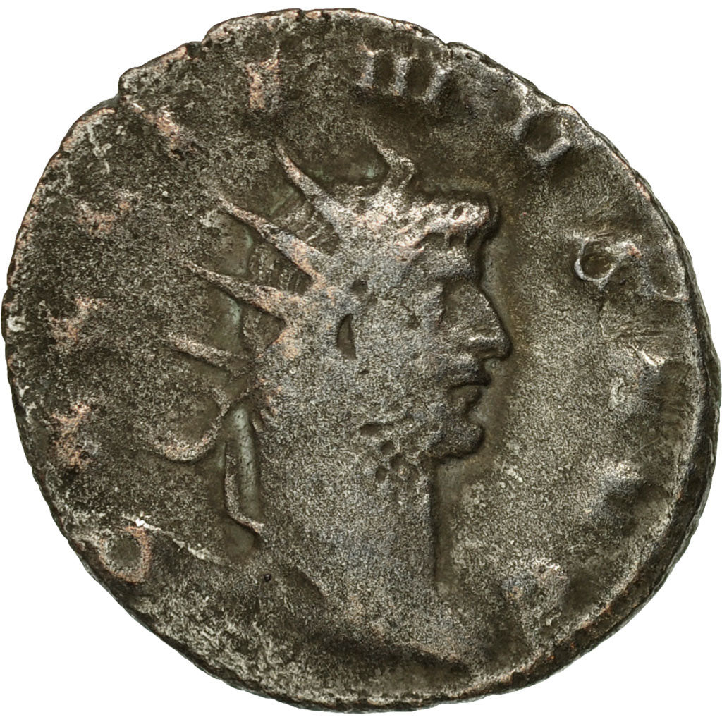 Moneda, Gallienus, Antoninianus, AD 260-268, Milan, BC+, Vellón, RIC:495