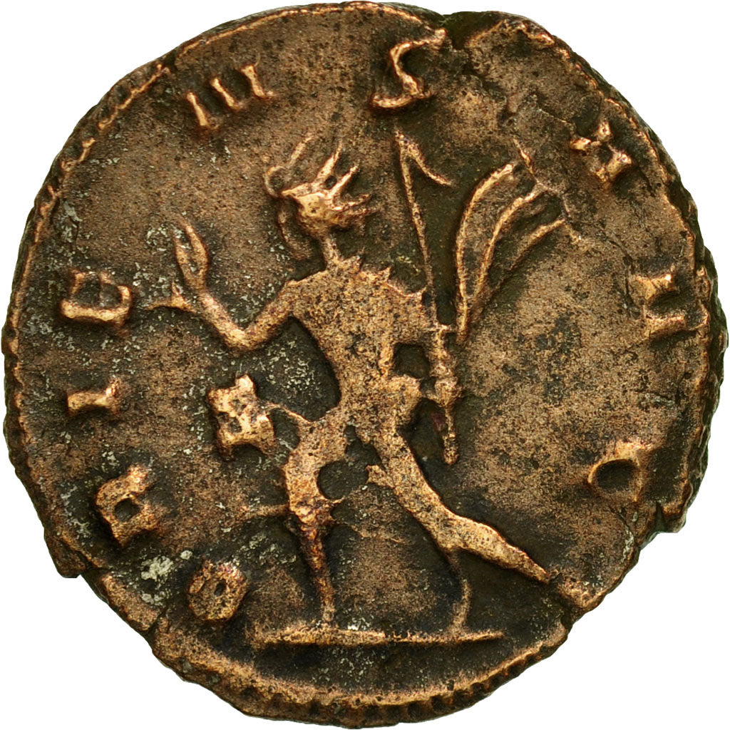 Moneda, Gallienus, Antoninianus, AD 260-268, Milan, MBC, Vellón, RIC:249