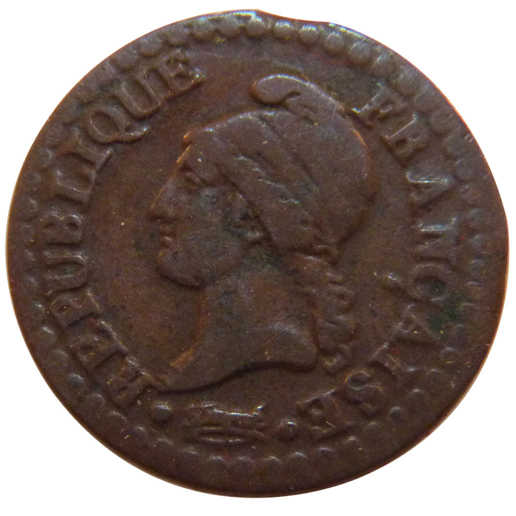 FRANCE, Dupré, Centime, 1799, Paris, KM #646, VF(20-25), Bronze, 18, Gadoury #76