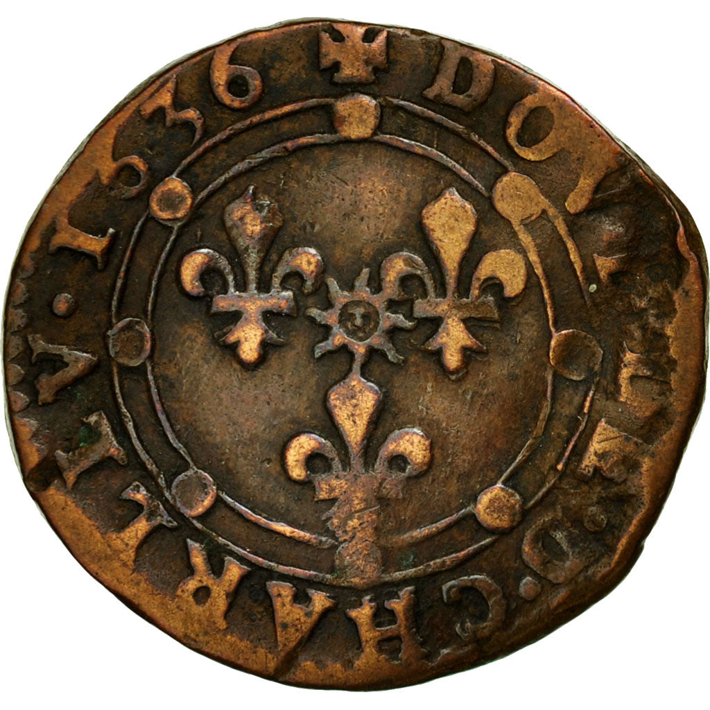Moneda, Francia, Ardennes, Charles de Gonzague, Double Tournois, 1636