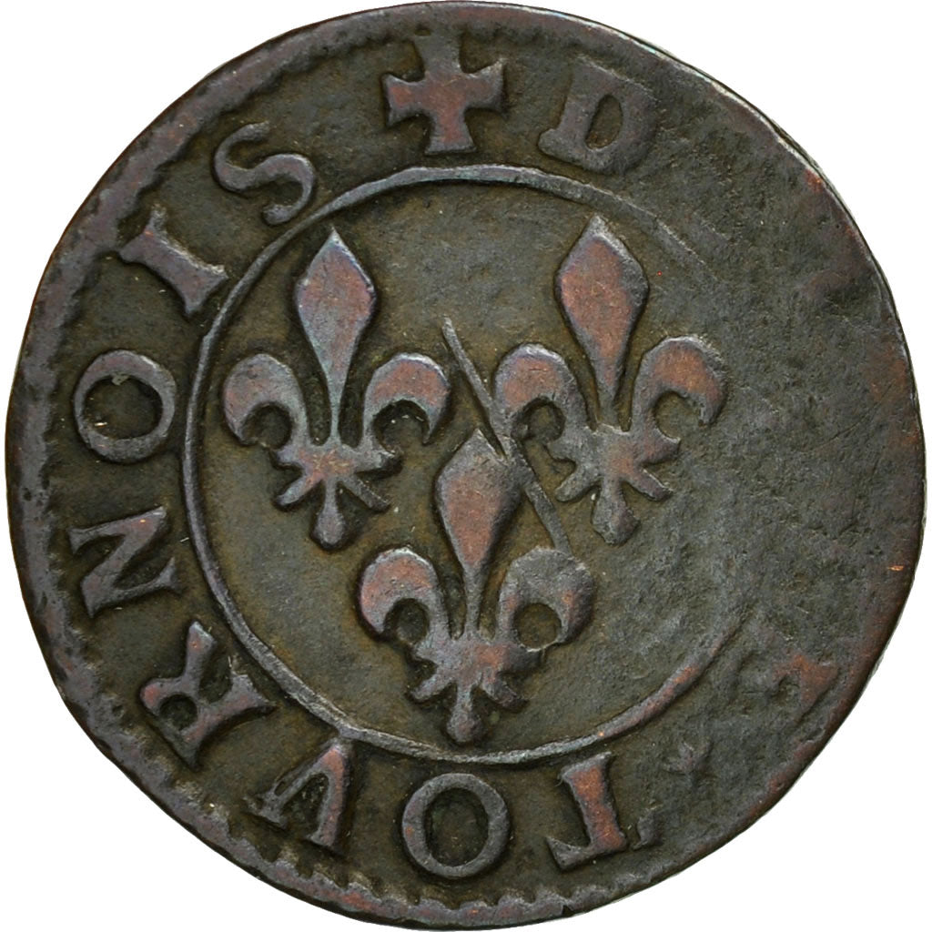 Münze, Frankreich, CHATEAU-RENAUD, François de Bourbon, Double Tournois, SS