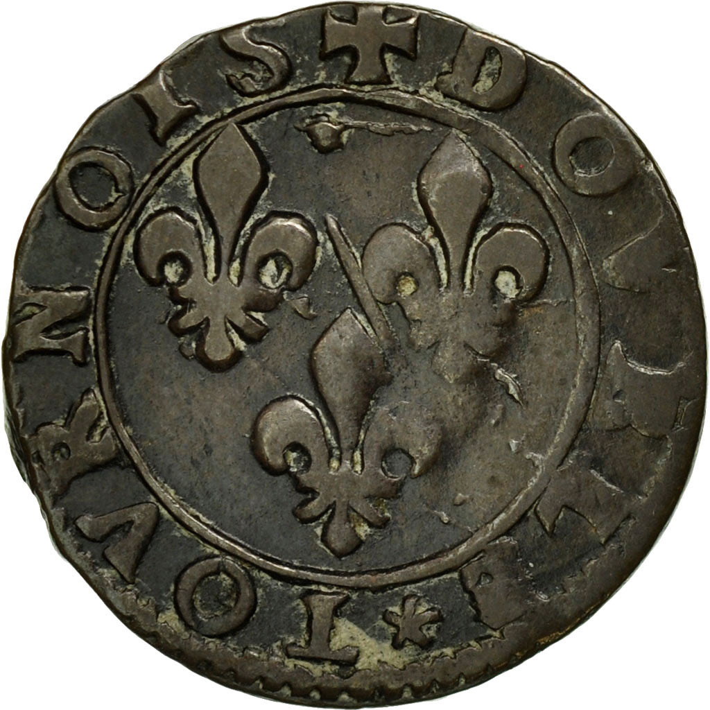 Münze, Frankreich, CHATEAU-RENAUD, François de Bourbon, Double Tournois, SS