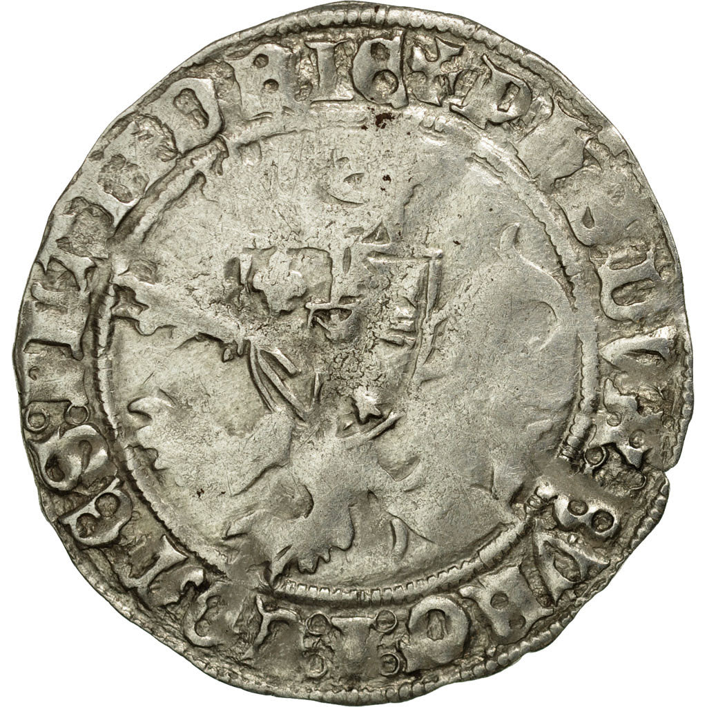 Coin, France, Flanders, Double Gros, VF(30-35), Silver, Boudeau:2260