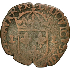 Coin, France, Louis XIII, Douzain huguenot, 1628, Nîmes, VF(20-25), Billon