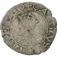 Moneda, Francia, Franche-Comté, 1/2 Carolus, 1546, Besançon, BC+, Plata