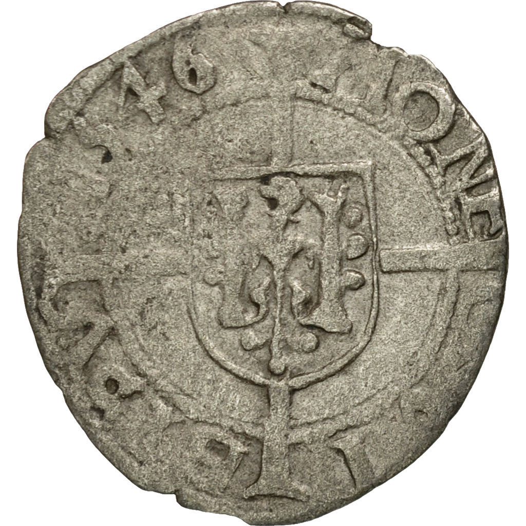 Münze, Frankreich, Franche-Comté, 1/2 Carolus, 1546, Besançon, S+, Silber