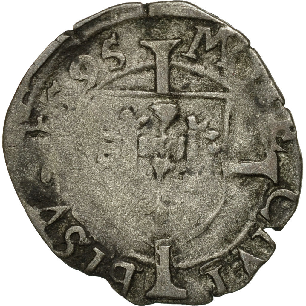 Monnaie, France, Franche-Comté, 1/2 Carolus, 1595, Besançon, TB+, Argent