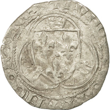 Monnaie, France, Louis XI, Blanc à la couronne, Saint Lô, TB+, Billon