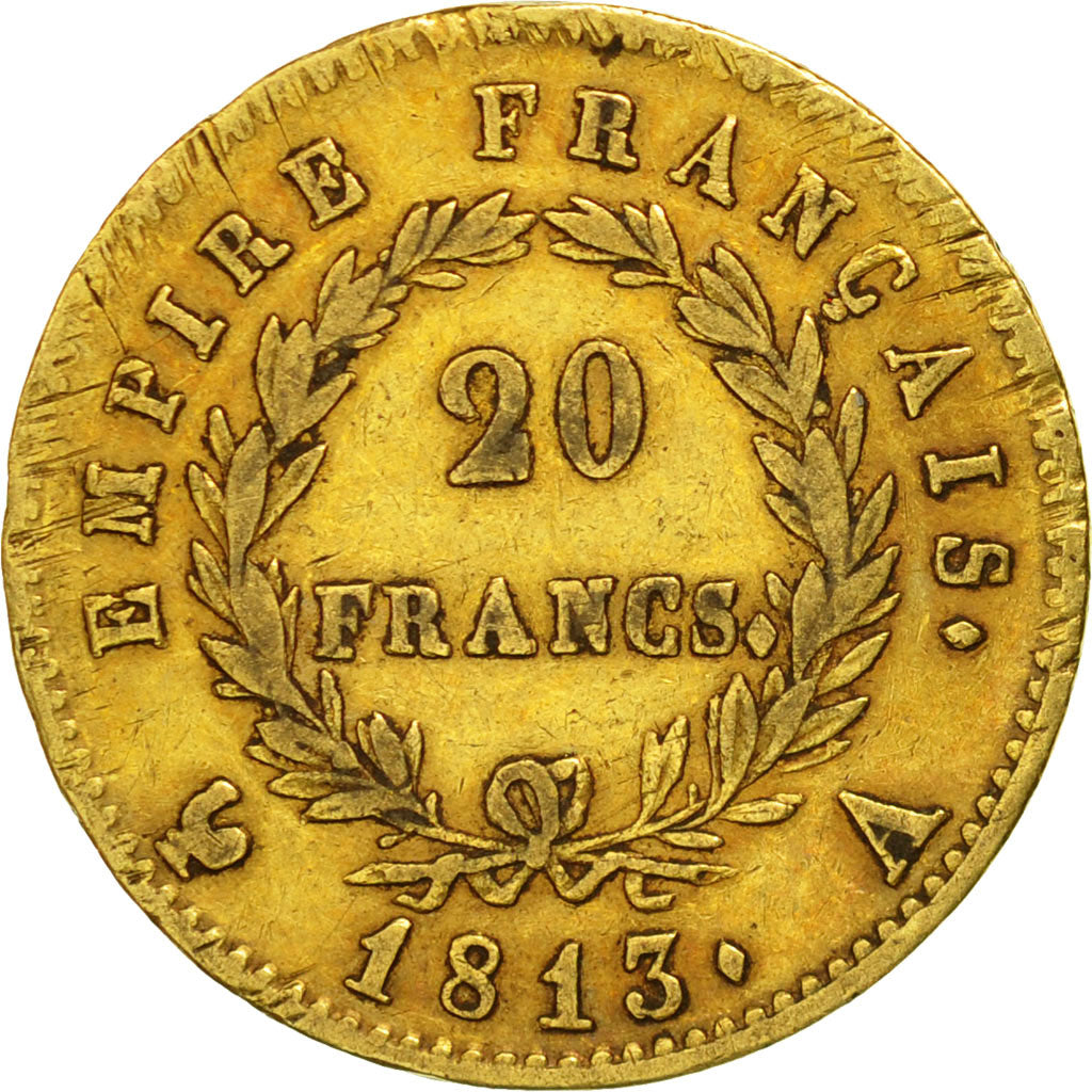 Münze, Frankreich, Napoléon I, 20 Francs, 1813, Paris, SS, Gold, KM:695.1