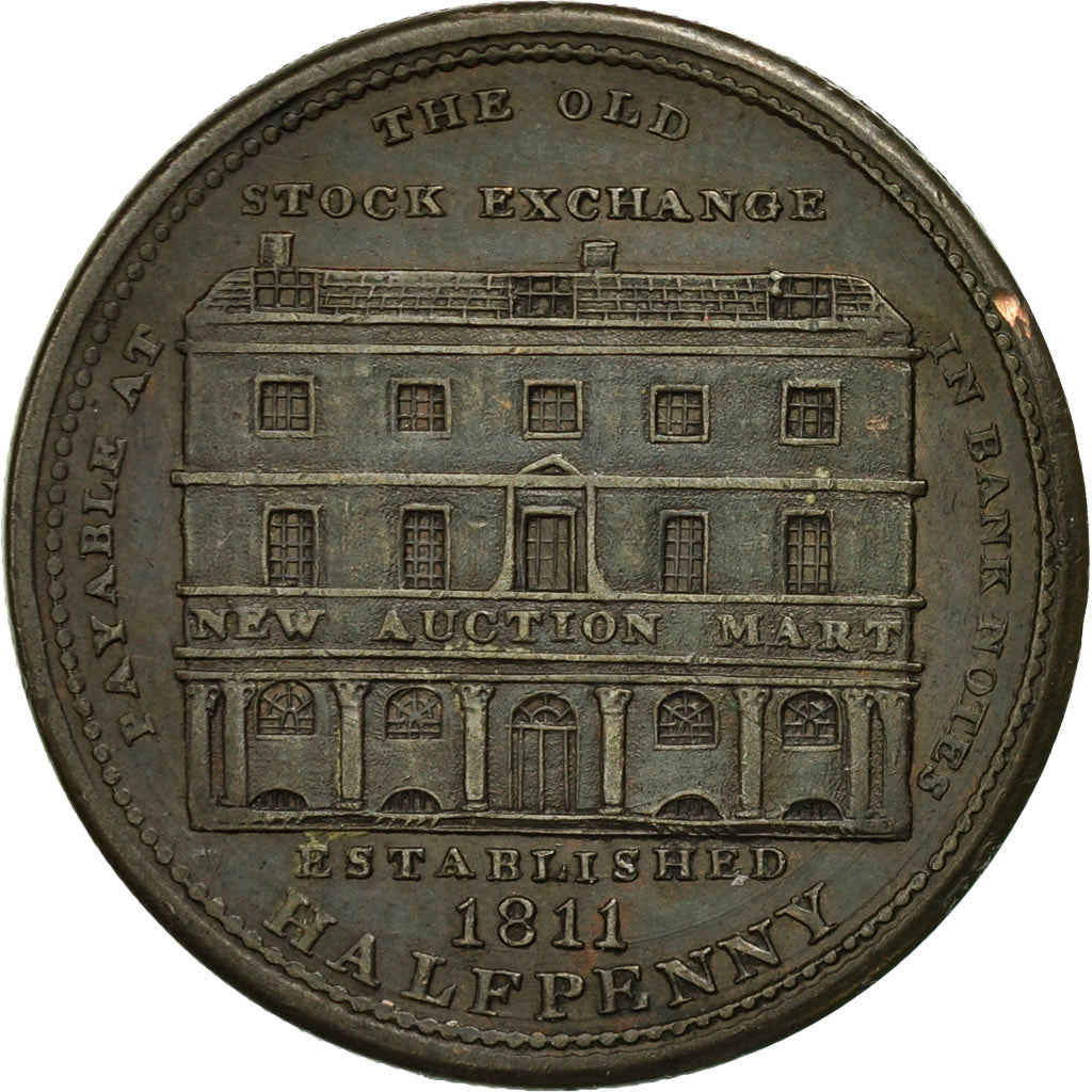 Coin, Great Britain, Thomas Wood, Halfpenny Token, 1811, London, AU(50-53)