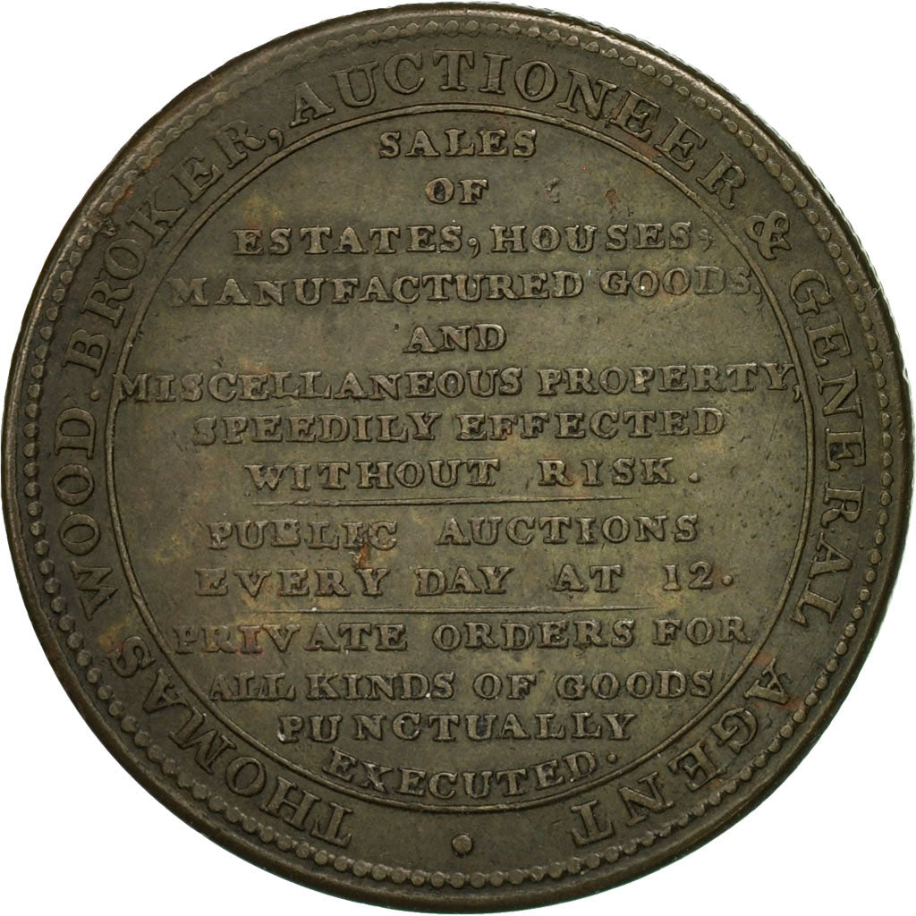 Coin, Great Britain, Thomas Wood, Halfpenny Token, 1811, London, AU(50-53)