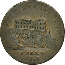 Monnaie, Grande-Bretagne, J M Fellows & Co, Penny Token, 1813, Nottingham, TTB