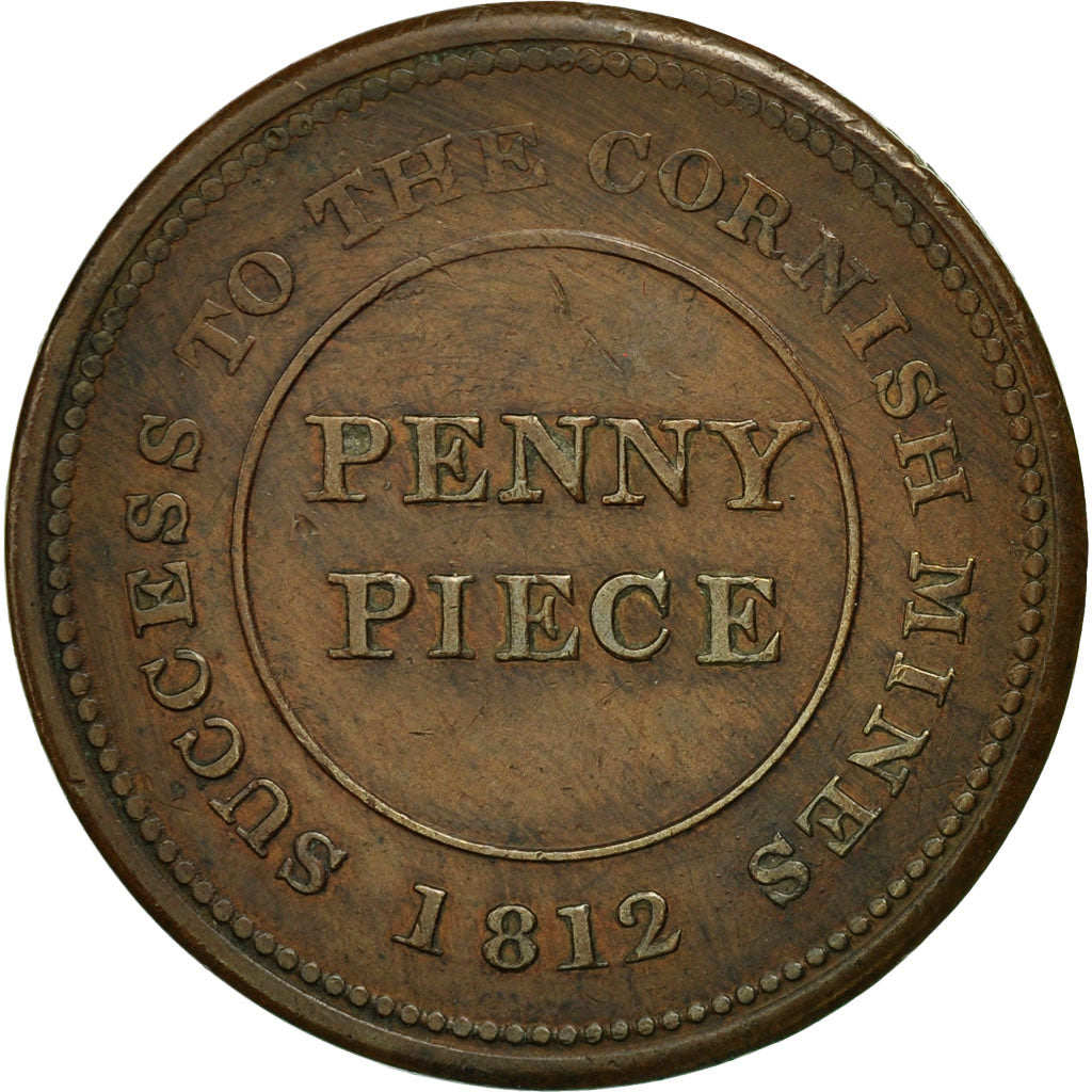 Coin, Great Britain, Cornwall, Cornish Mines, Penny Token, 1812, EF(40-45)