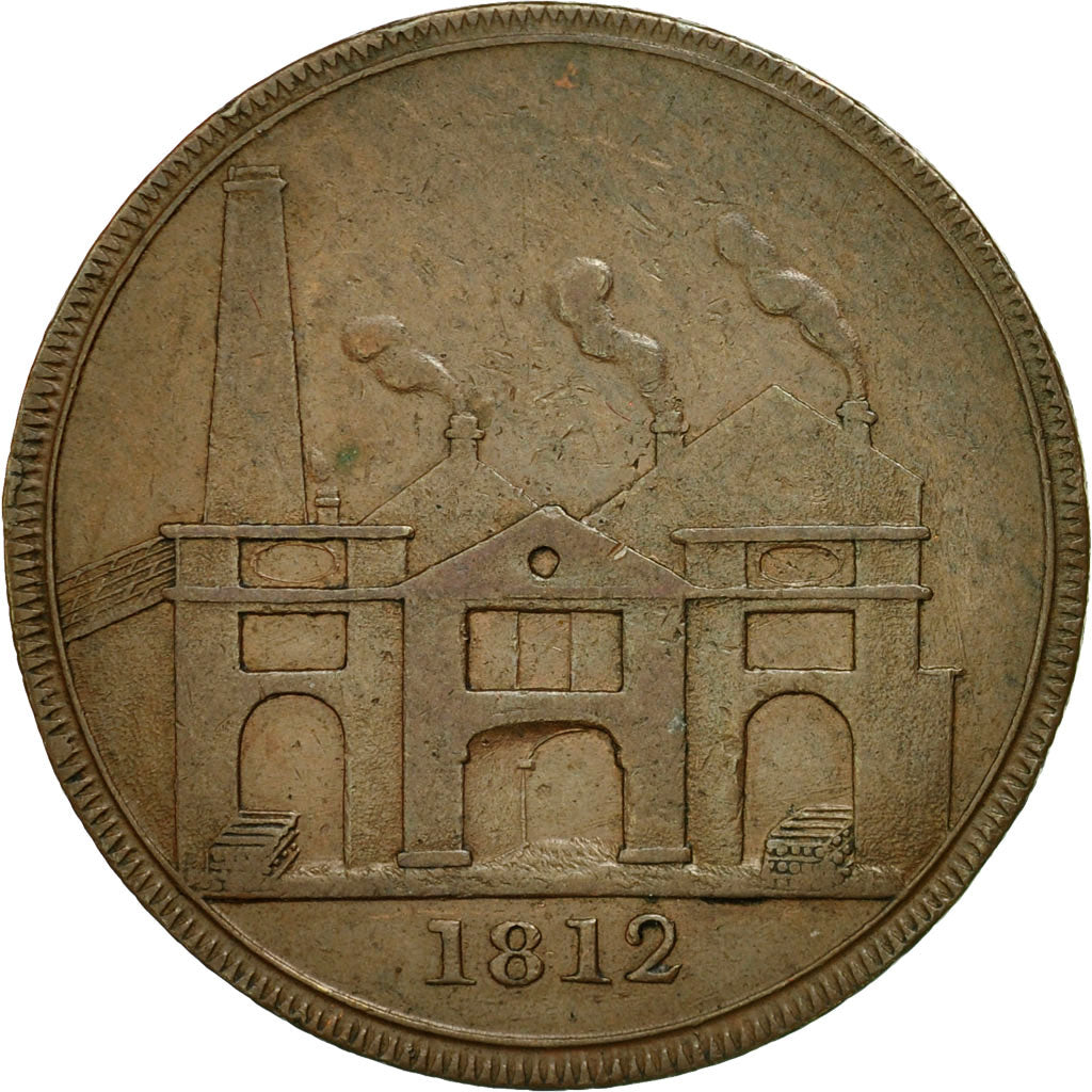 Coin, Great Britain, Hull Lead Works, Penny Token, 1812, Hull, VF(30-35), Copper