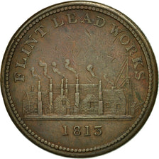 Coin, Great Britain, Wales, Flint Lead Works, Penny Token, 1813, EF(40-45)