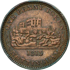 Coin, Great Britain, J M Fellows & Co, Penny Token, 1813, Nottingham, EF(40-45)