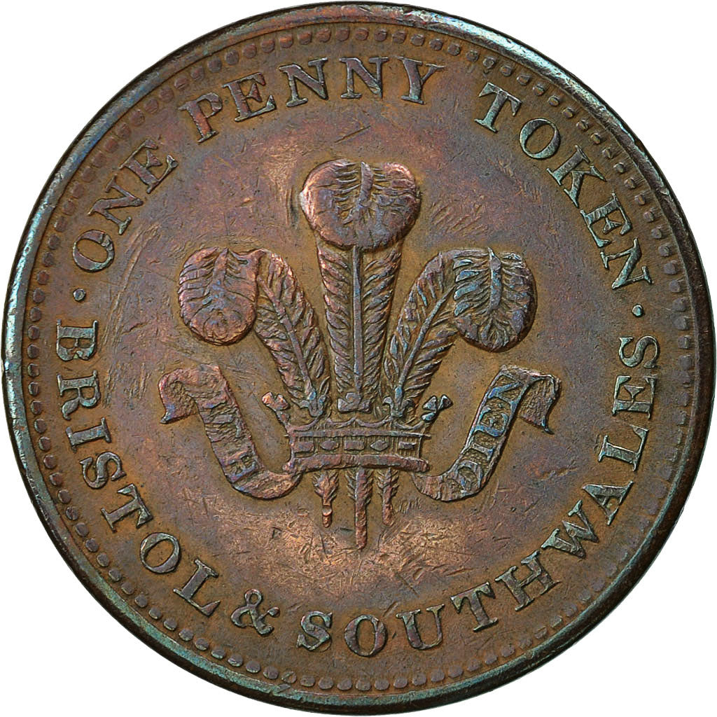 Moneta, Gran Bretagna, Bristol & South Wales, Penny Token, 1811, BB, Rame