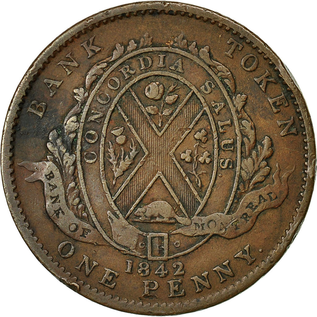 Coin, Canada, LOWER CANADA, 2 Sous, PENNY, 1842, Soho Mint, Birmingham