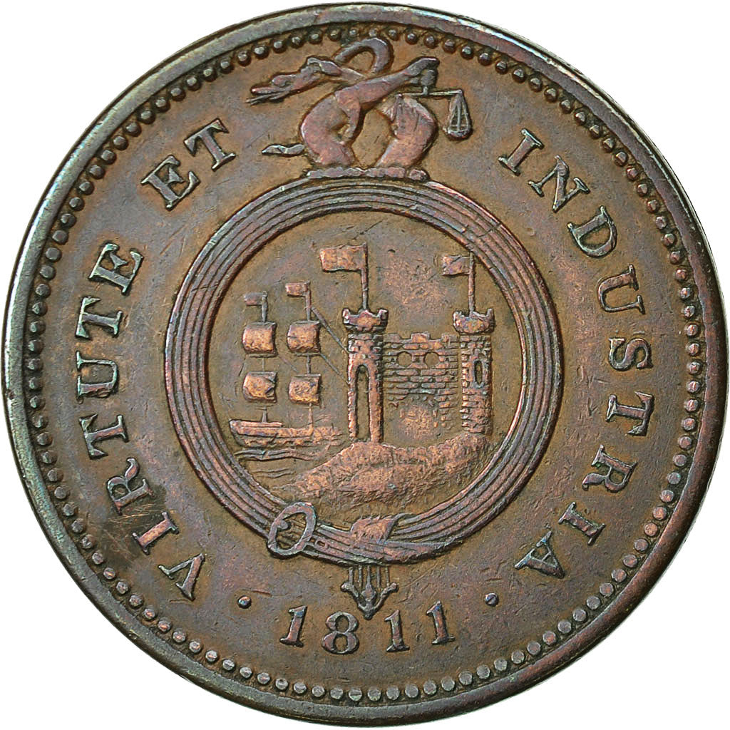 Moneta, Gran Bretagna, Bristol & South Wales, Penny Token, 1811, BB, Rame