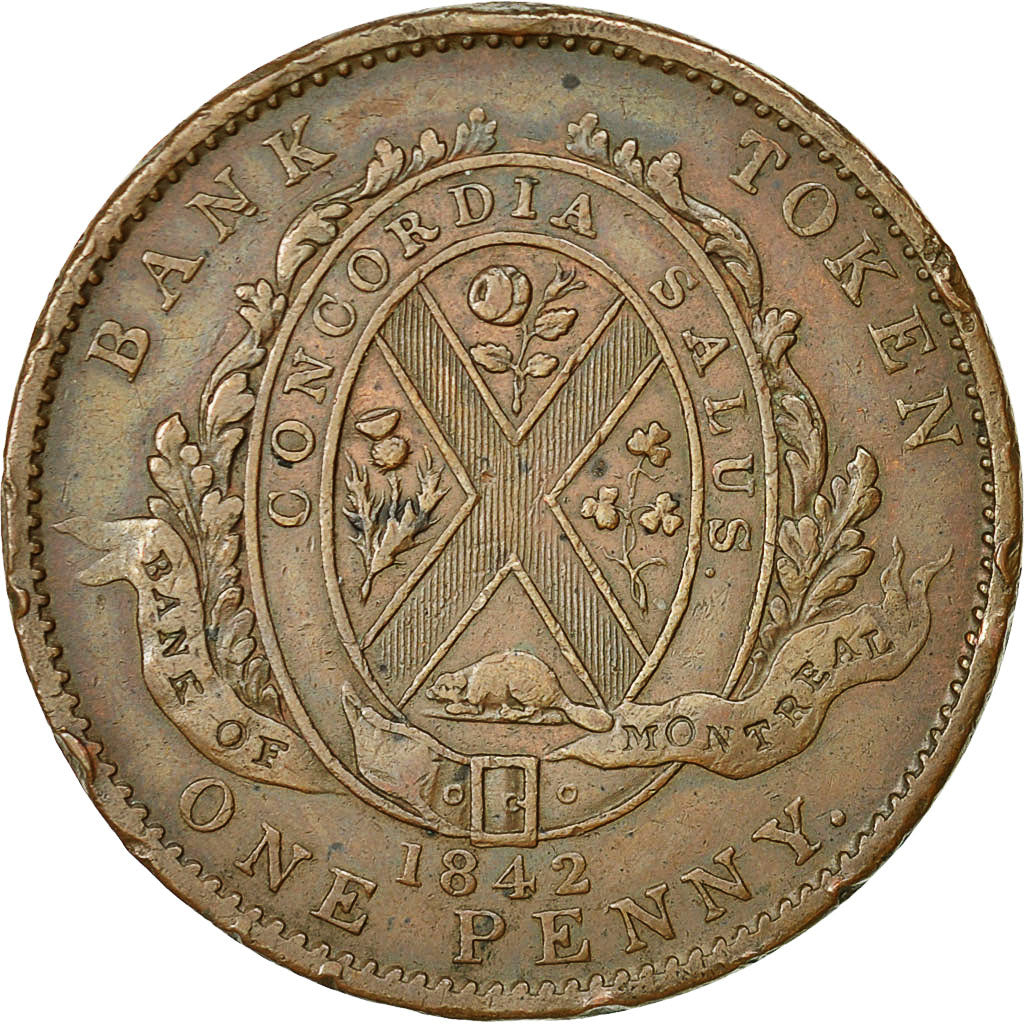Coin, Canada, LOWER CANADA, 2 Sous, PENNY, 1842, Soho Mint, Birmingham