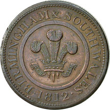 Münze, Großbritannien, Birmingham & South Wales, Penny Token, 1812, SS, Kupfer
