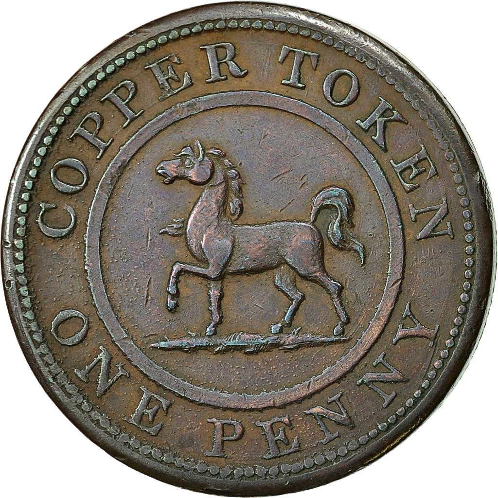 Coin, Great Britain, Birmingham & South Wales, Penny Token, 1812, EF(40-45)