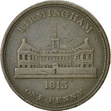 Coin, Great Britain, Workhouse, Penny Token, 1813, Birmingham, VF(30-35), Copper
