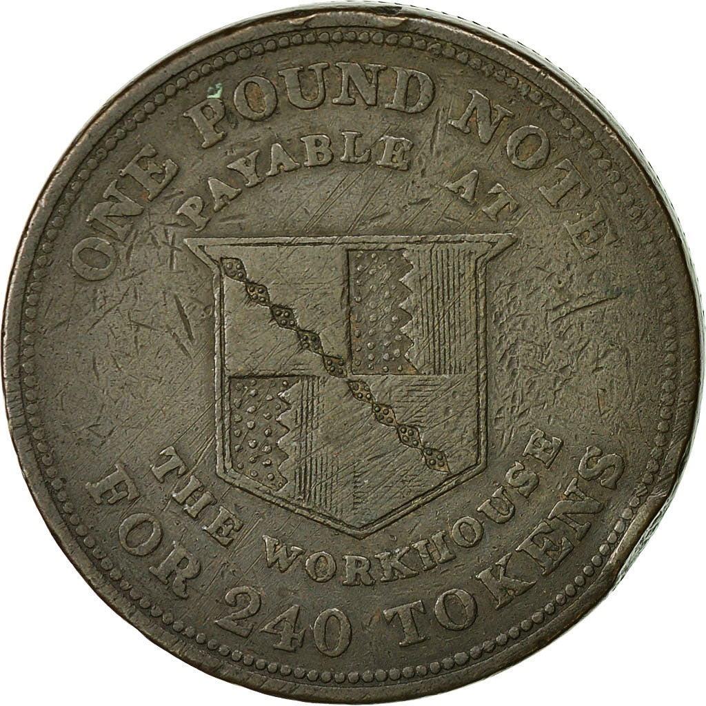 Coin, Great Britain, Workhouse, Penny Token, 1813, Birmingham, VF(30-35), Copper