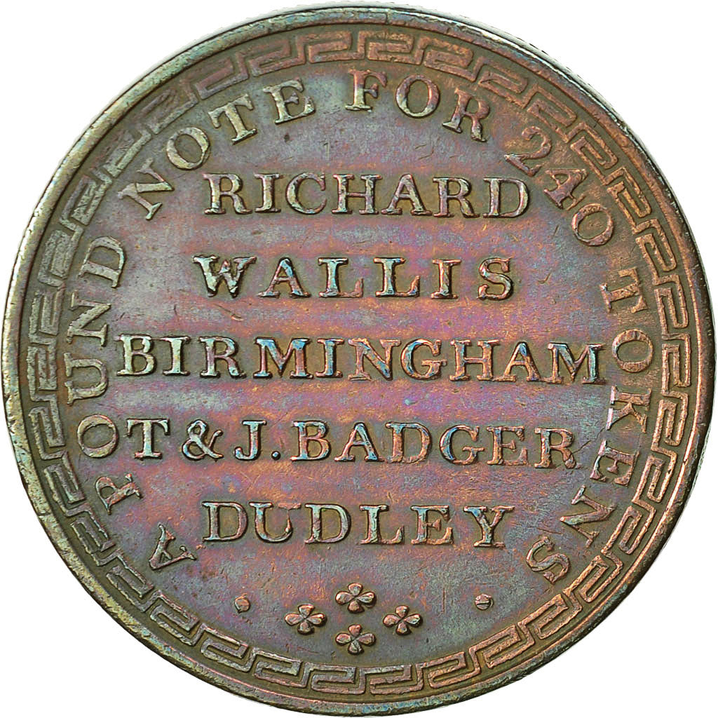 Munten, Groot Bretagne, R Wallis and T & I Badger, Penny Token, 1811, Dudley