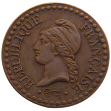 FRANCE, Dupré, 1 Centime, 1849, Paris, AU(50-53), Bronze, Gadoury #84, 2.00