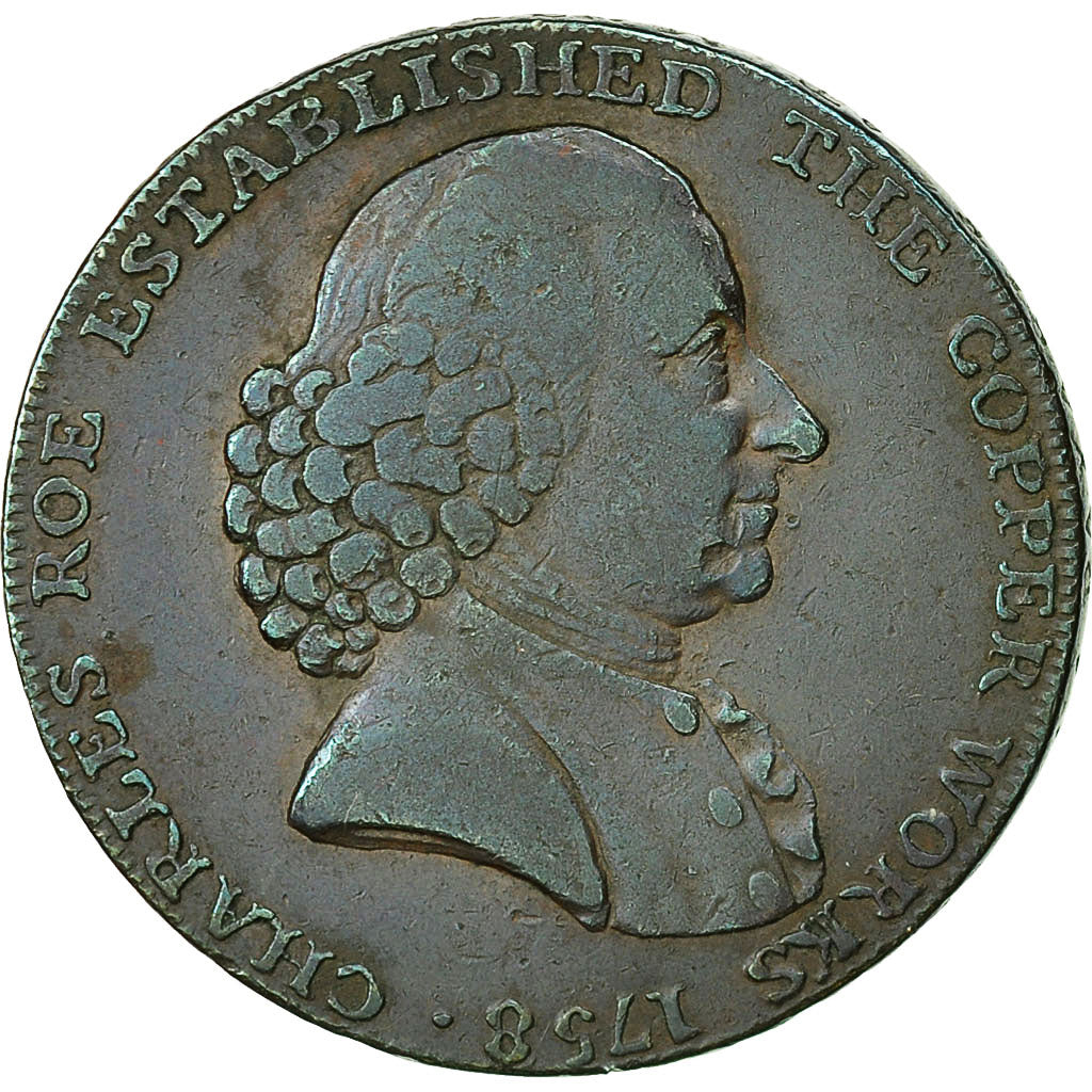 Coin, Great Britain, Cheshire, Halfpenny Token, 1791, Macclesfield, EF(40-45)
