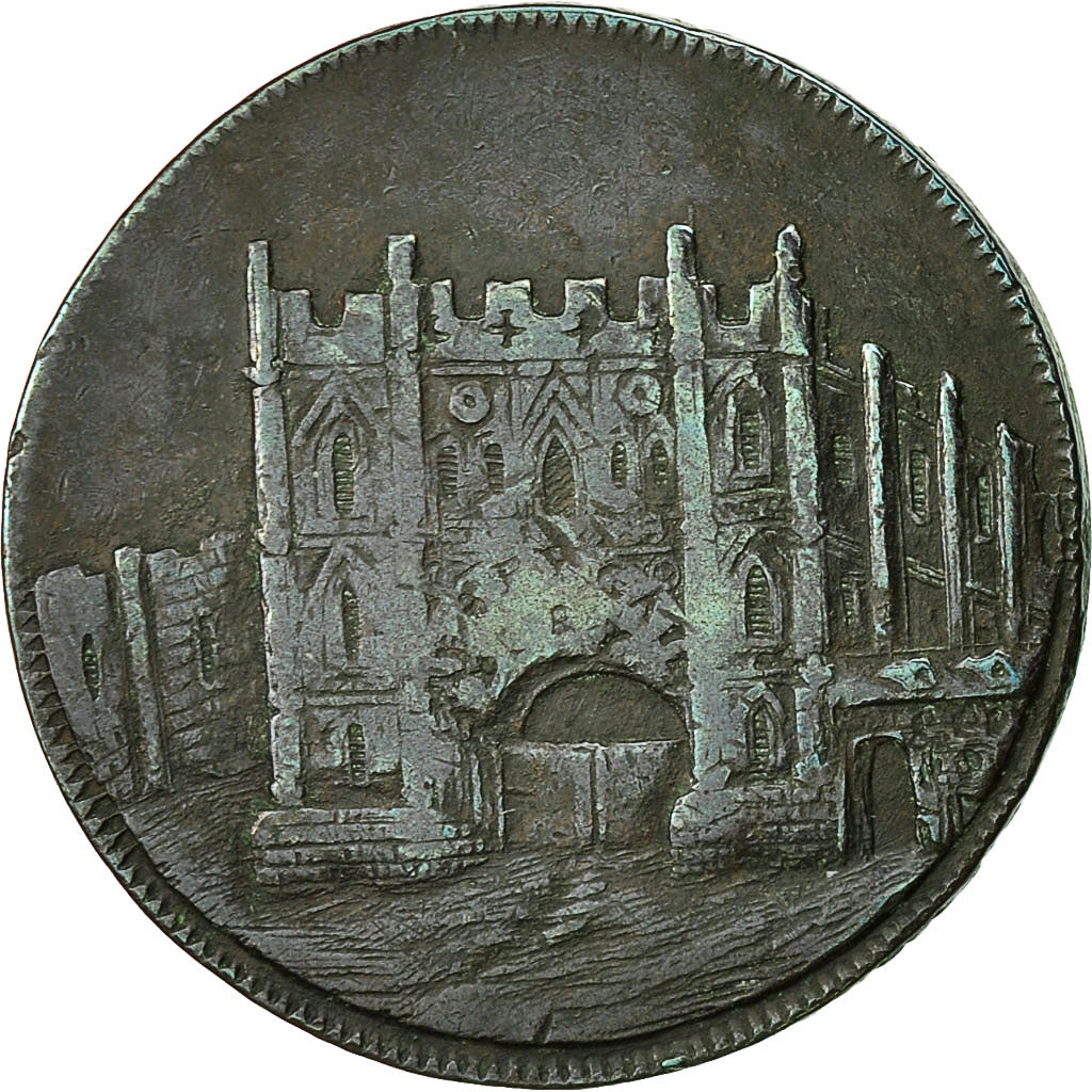Coin, Great Britain, Suffolk, Abbey gateway, Halfpenny Token, Bury, VF(30-35)
