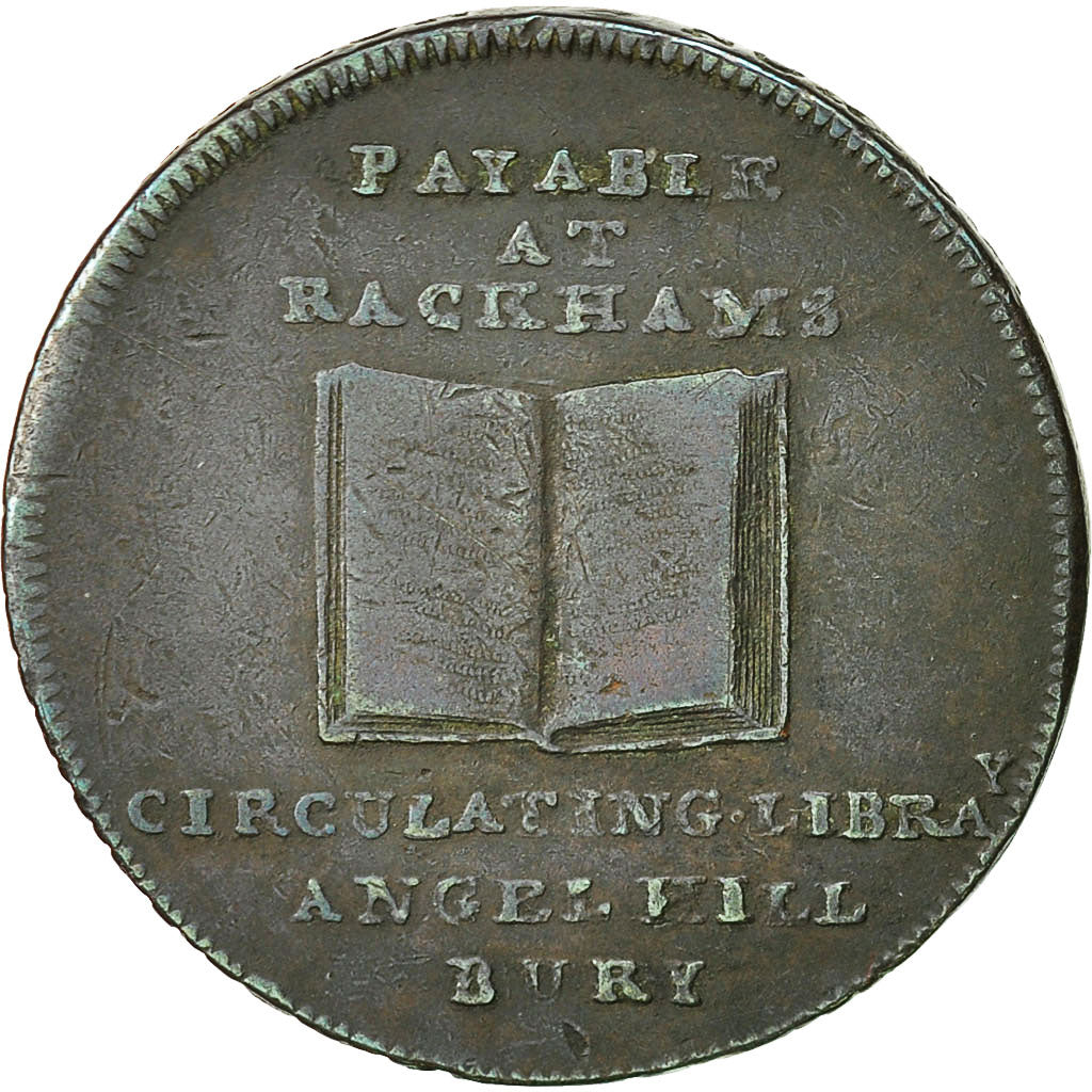 Coin, Great Britain, Suffolk, Abbey gateway, Halfpenny Token, Bury, VF(30-35)