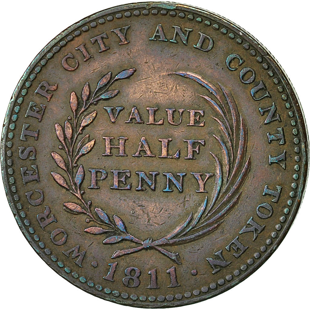 Coin, Great Britain, Worcestershire, Halfpenny Token, 1811, Worcester