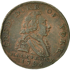 Coin, Great Britain, Halfpenny Token, 1795, Middlesex, EF(40-45), Copper