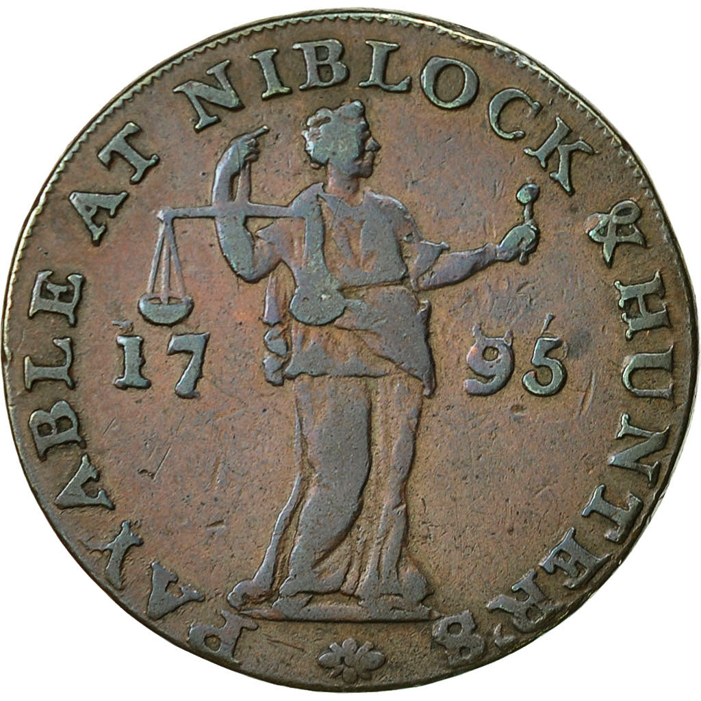 Coin, Great Britain, Somerset, Halfpenny Token, 1795, Bristol, EF(40-45), Copper