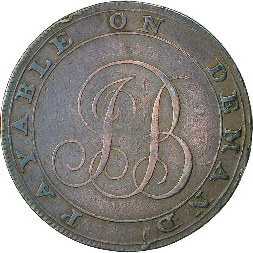 Coin, Great Britain, Foundling Fields, Halfpenny Token, 1795, Middlesex