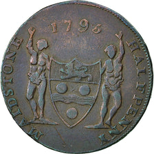 Coin, Great Britain, Kent, Halfpenny Token, 1795, Maidstone, VF(30-35), Copper