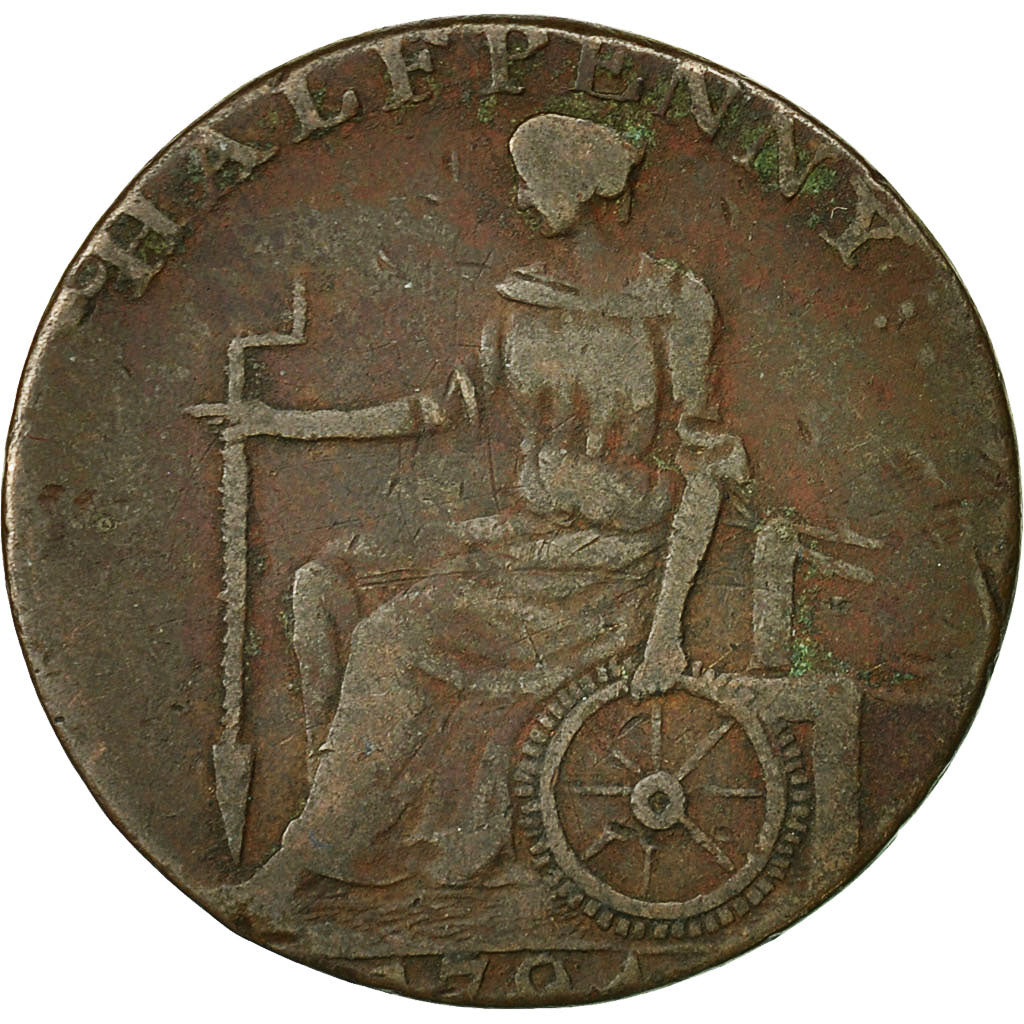 Coin, Great Britain, Warwickshire, John Wilkinson, Halfpenny Token, 1794, Mule