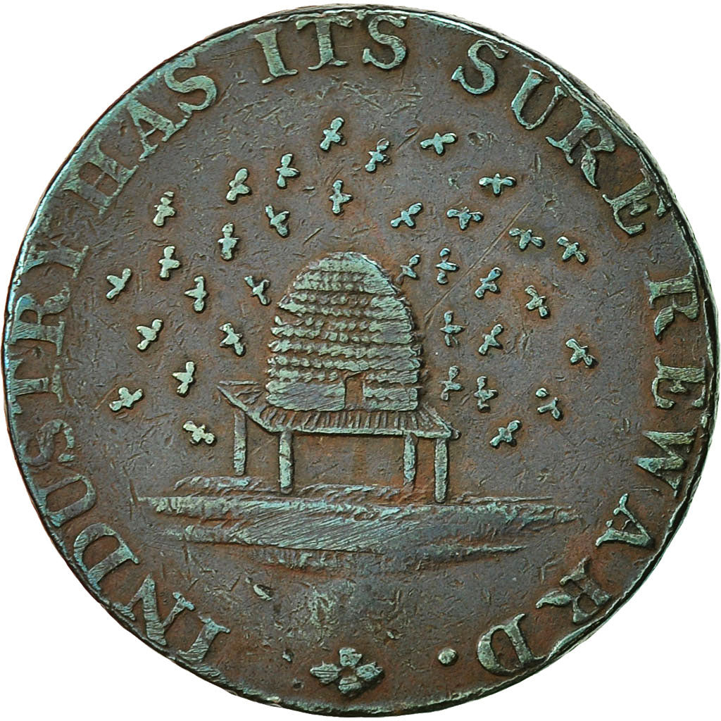 Coin, Great Britain, Cambridgeshire, Halfpenny Token, 1795, VF(30-35), Copper
