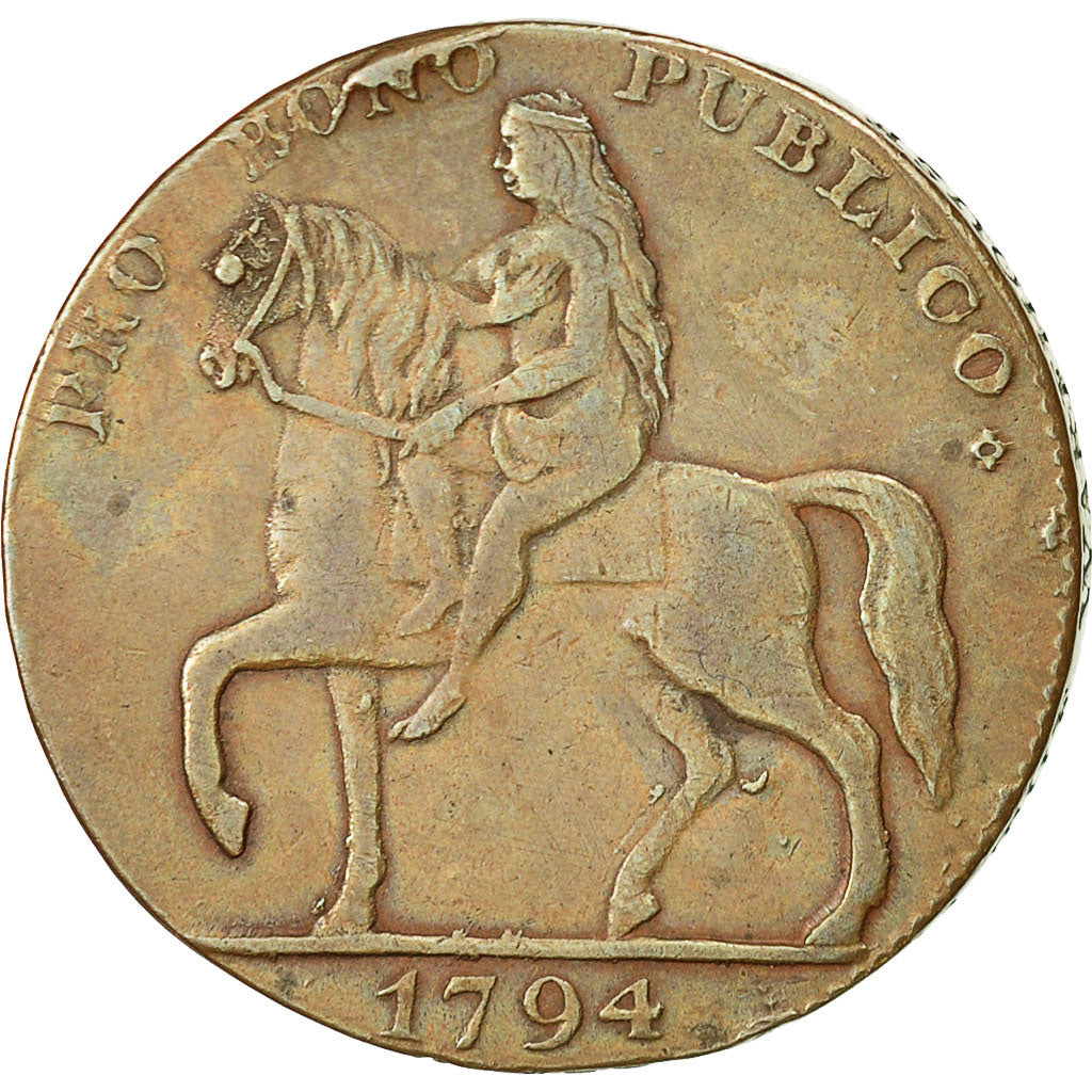 Coin, Great Britain, Warwickshire, Halfpenny Token, 1794, Coventry, EF(40-45)