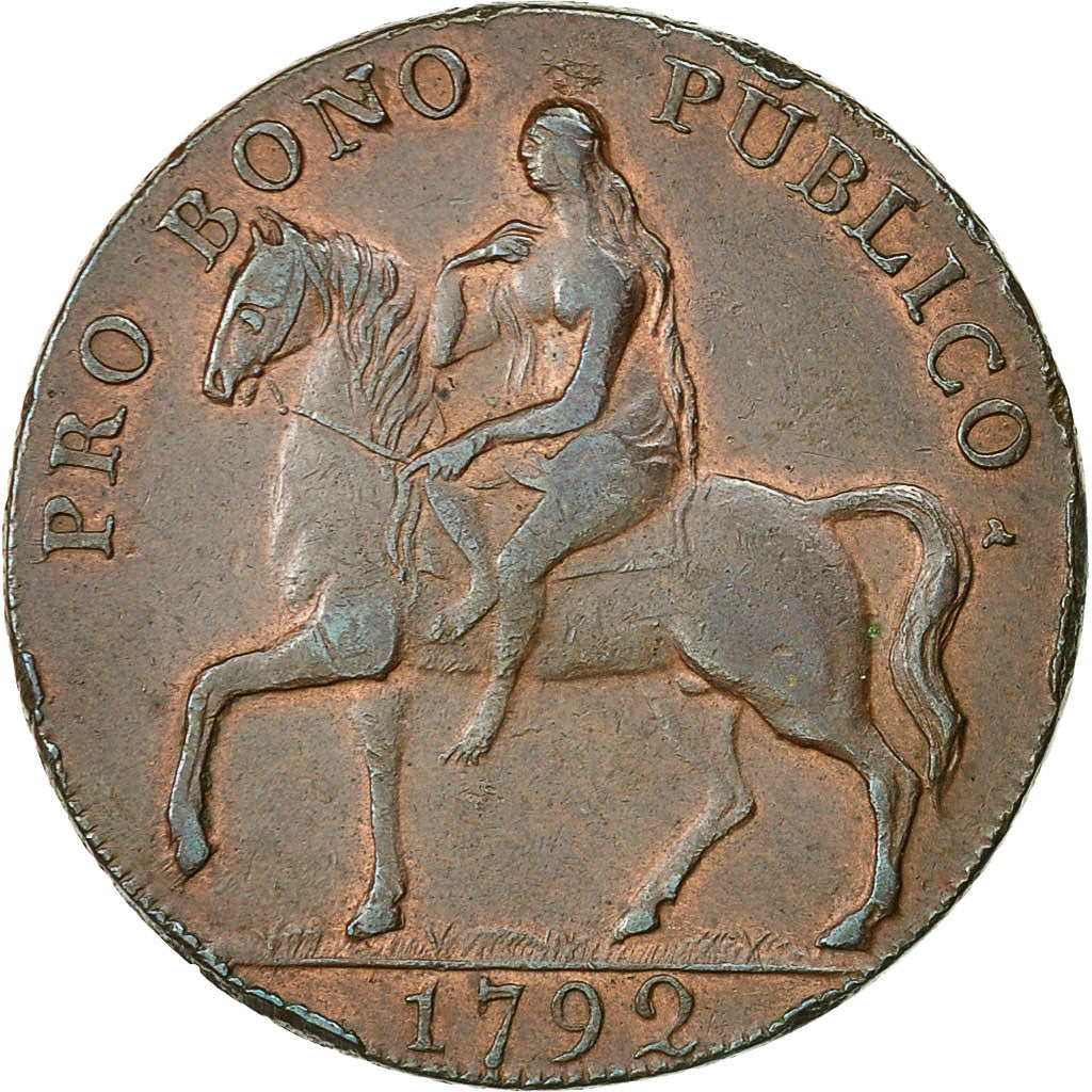 Coin, Great Britain, Warwickshire, Halfpenny Token, 1792, Coventry, AU(50-53)