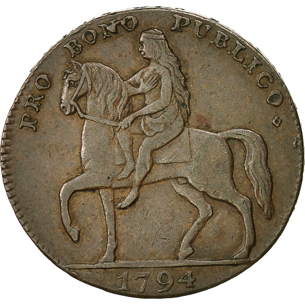 Coin, Great Britain, Warwickshire, Halfpenny Token, 1794, Coventry, EF(40-45)