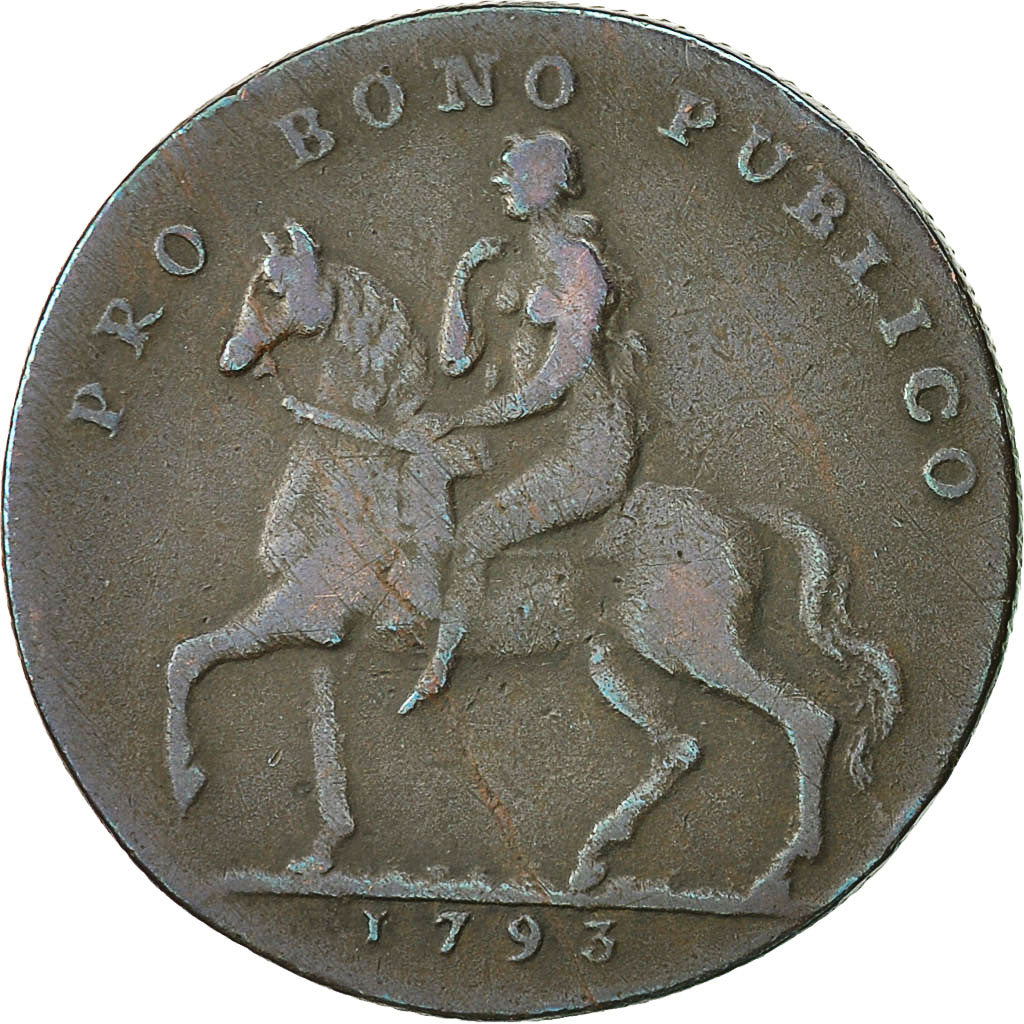 Coin, Great Britain, Warwickshire, Halfpenny Token, 1793, Coventry, EF(40-45)