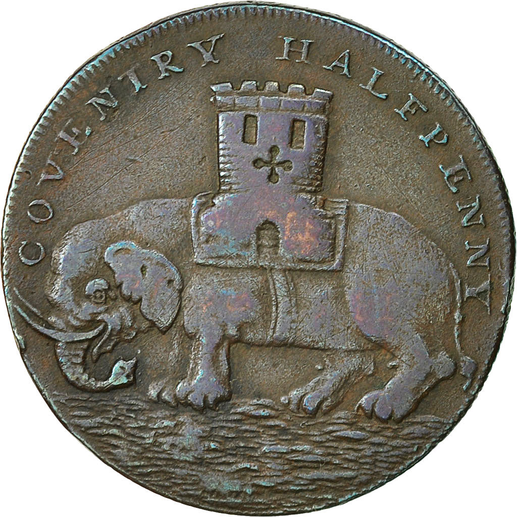 Coin, Great Britain, Warwickshire, Halfpenny Token, 1793, Coventry, EF(40-45)