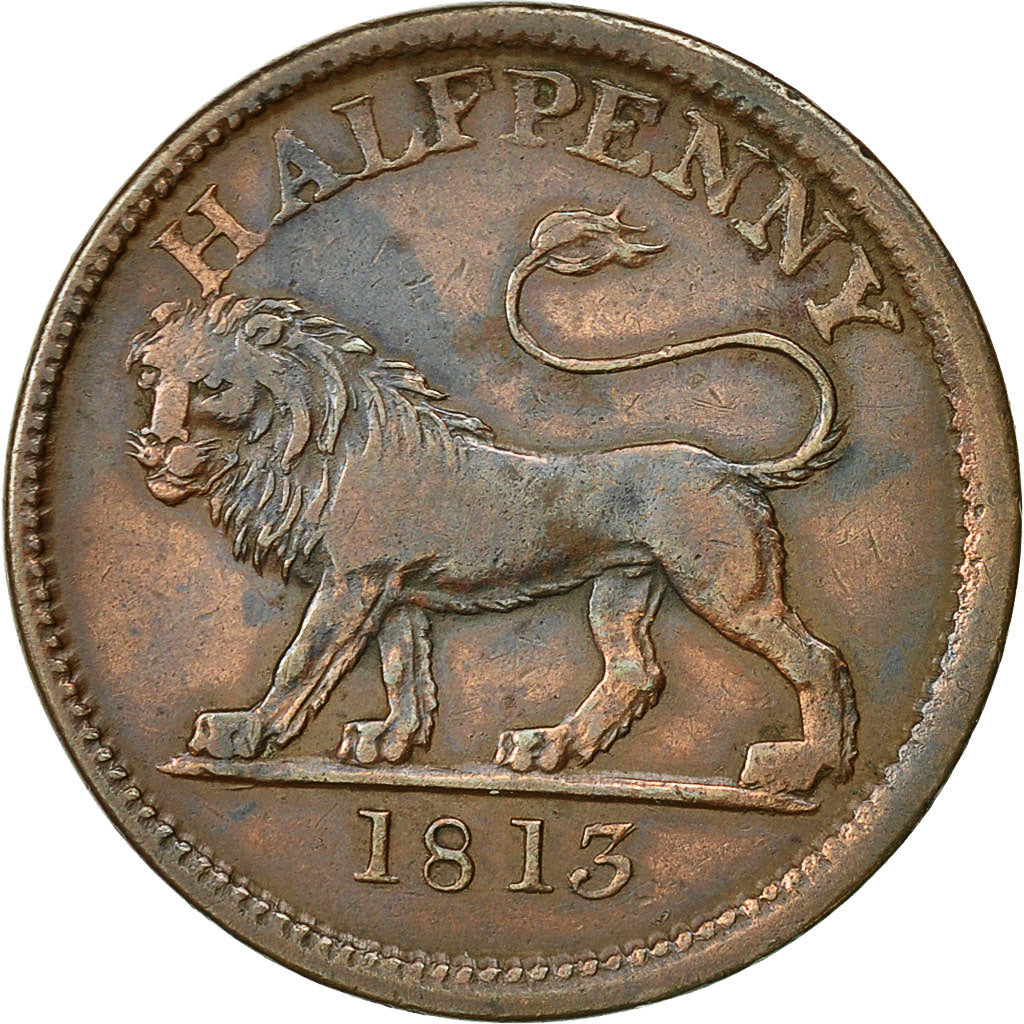 Coin, Great Britain, British Copper Company, Halfpenny Token, 1813, EF(40-45)