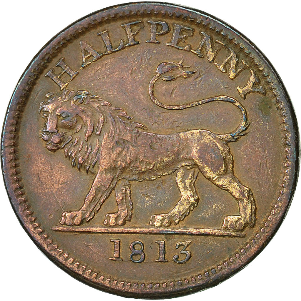 Coin, Great Britain, British Copper Company, Halfpenny Token, 1813, EF(40-45)
